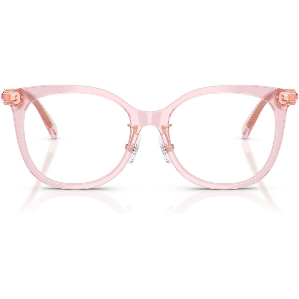 image:imageSwarovski Womens Sk2055f Low Bridge Fit Round Prescription Eyewear FramesTransparent PinkDemo Lens