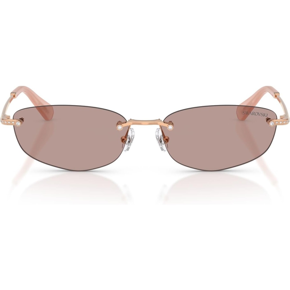 image:imageSwarovski Womens Sk7045d Low Bridge FitRose GoldLight Purple Brown
