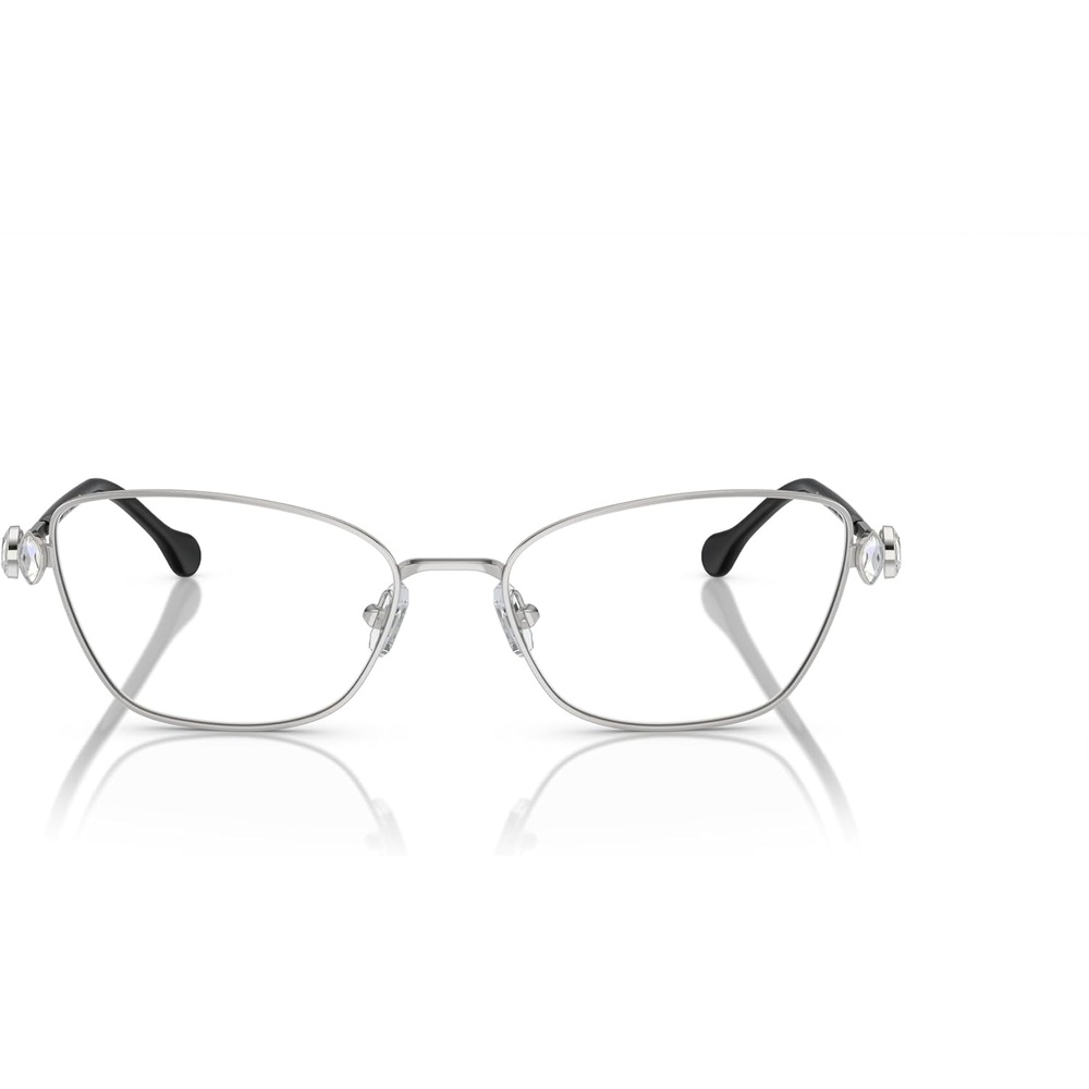 image:imageSwarovski womens Sk1006 Square Prescription Eyewear FramesSilverBlackDemo Lens