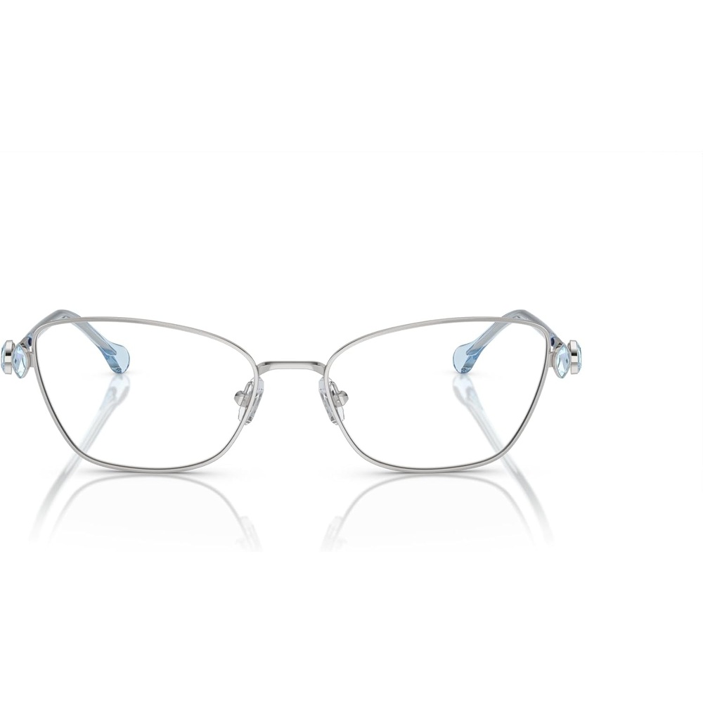 image:imageSwarovski womens Sk1006 Square Prescription Eyewear FramesSilverBlueDemo Lens