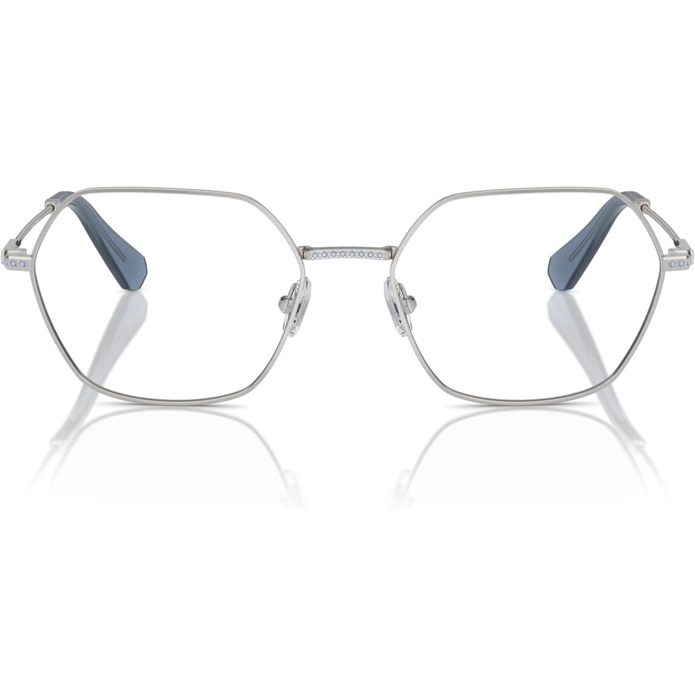 image:imageSwarovski womens Sk1011 Hexagonal Prescription Eyewear FramesSilverDemo Lens