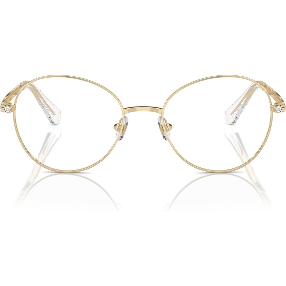image:imageSwarovski womens Sk1013 Round Prescription Eyewear FramesPale GoldDemo Lens