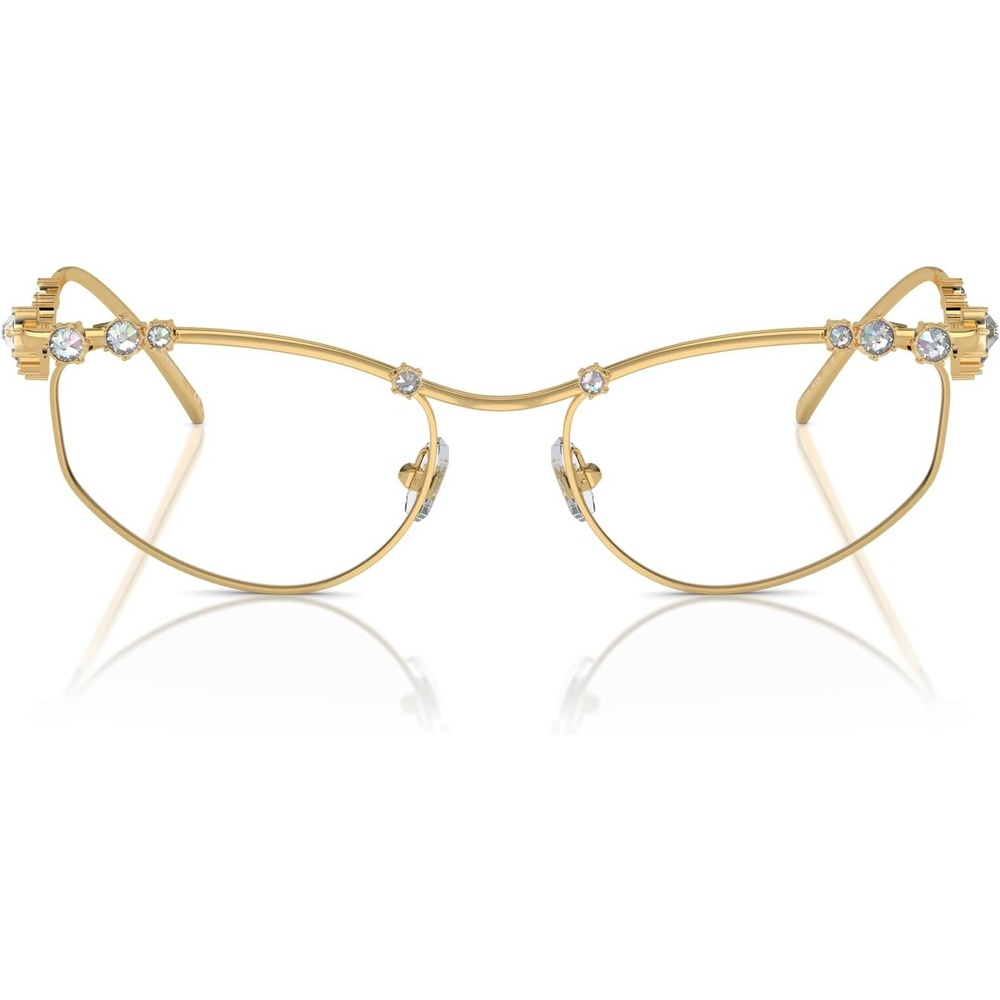 image:imageSwarovski womens Sk1015 Cat Eye Prescription Eyewear FramesGoldDemo Lens