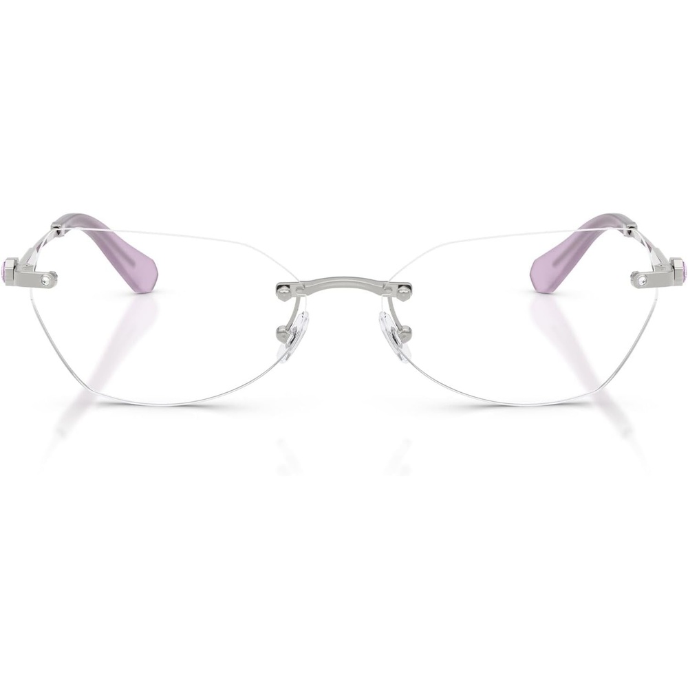 image:imageSwarovski womens Sk1031 Hexagonal Prescription Eyewear FramesSilverDemo Lens