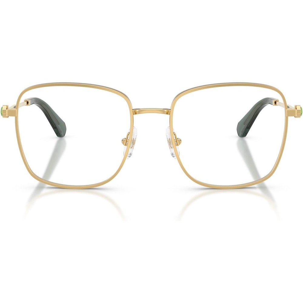 image:imageSwarovski womens Sk1036 Square Prescription Eyewear FramesGoldGreenDemo Lens