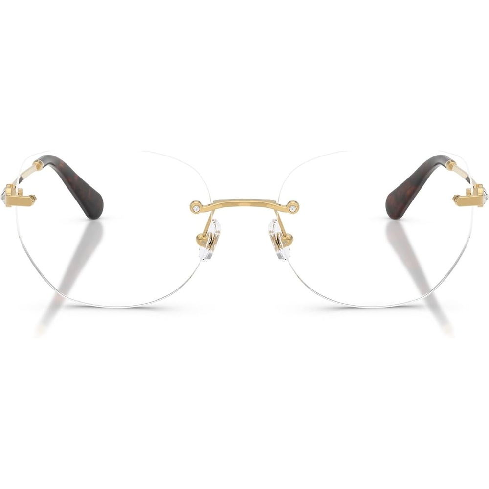 image:imageSwarovski womens Sk1038 Round Prescription Eyewear FramesGoldDemo Lens