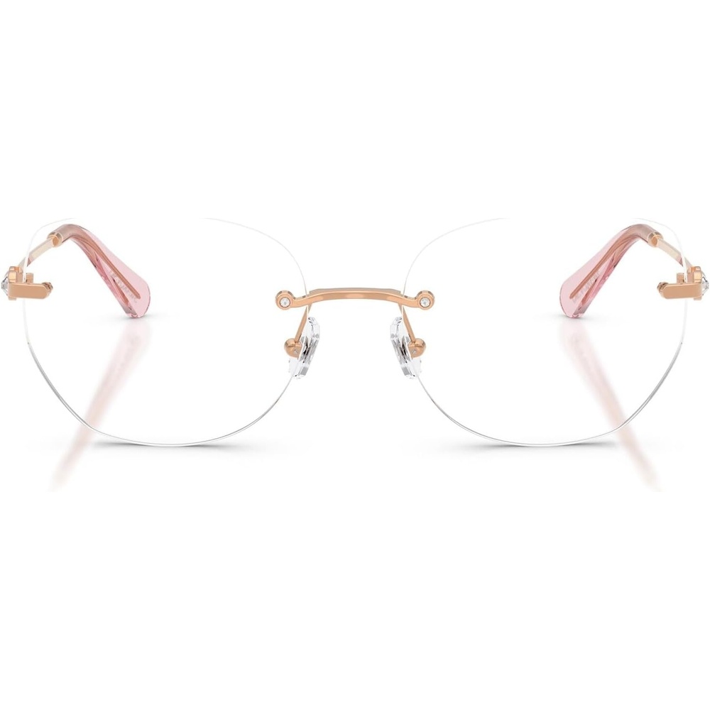 image:imageSwarovski womens Sk1038 Round Prescription Eyewear FramesRose GoldDemo Lens