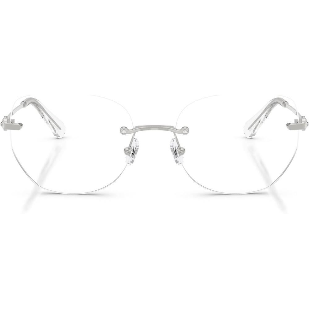 image:imageSwarovski womens Sk1038 Round Prescription Eyewear FramesSilverDemo Lens