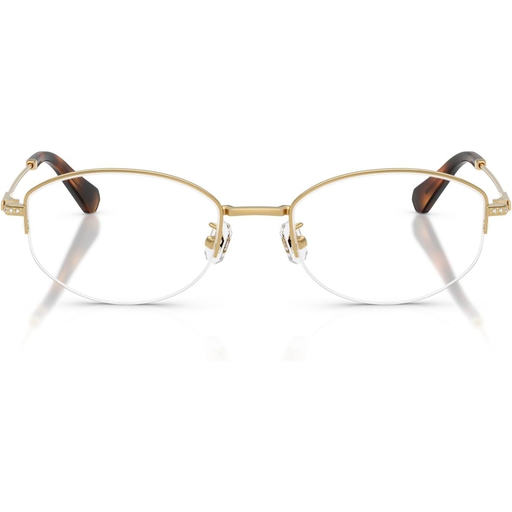 image:imageSwarovski womens Sk1039d Low Bridge Fit Oval Prescription Eyewear FramesGoldDemo Lens