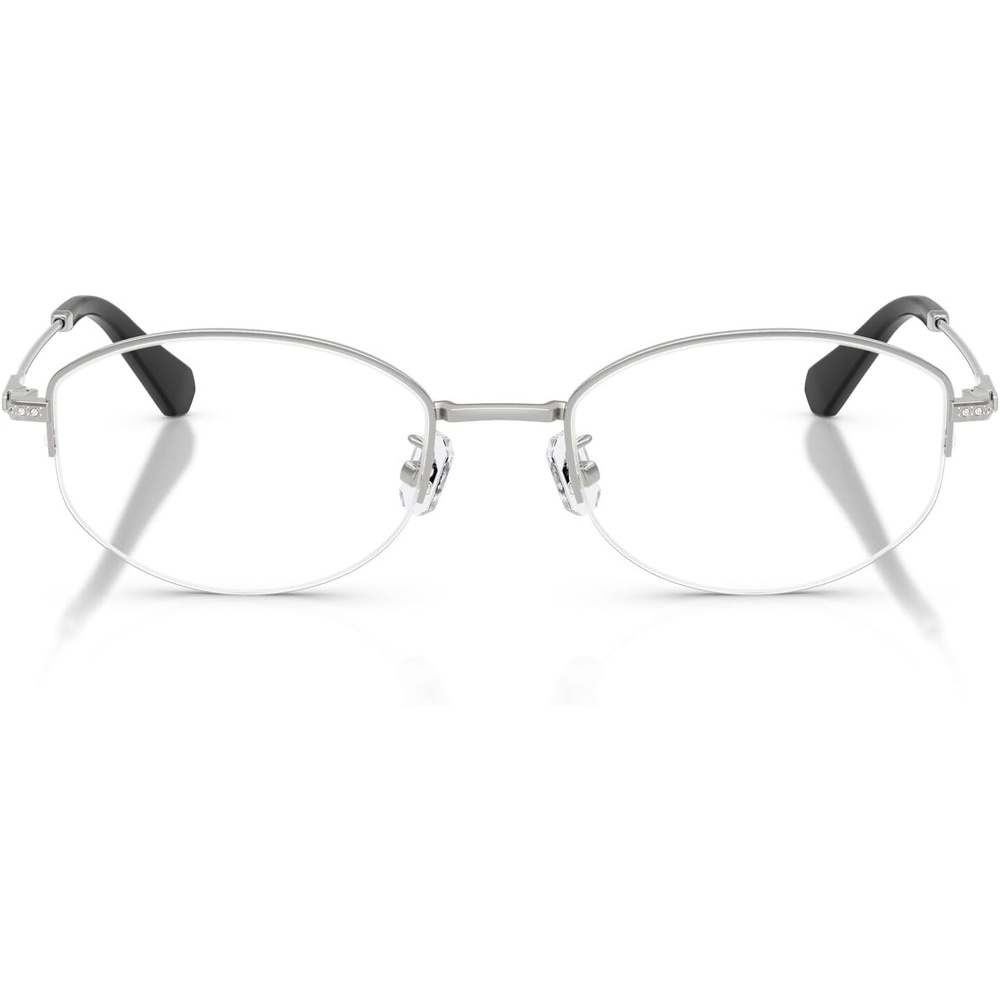 image:imageSwarovski womens Sk1039d Low Bridge Fit Oval Prescription Eyewear FramesSilverDemo Lens