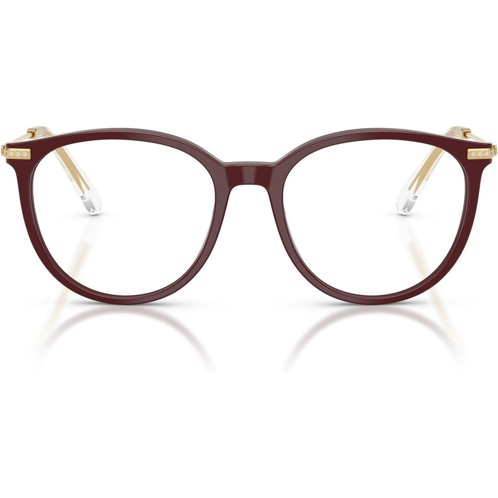 image:imageSwarovski womens Sk2009 Round Prescription Eyewear FramesBurgundyDemo Lens