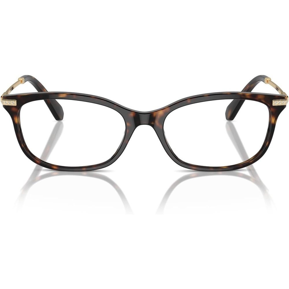 image:imageSwarovski womens Sk2017 Rectangular Prescription Eyewear FramesDark HavanaDemo Lens