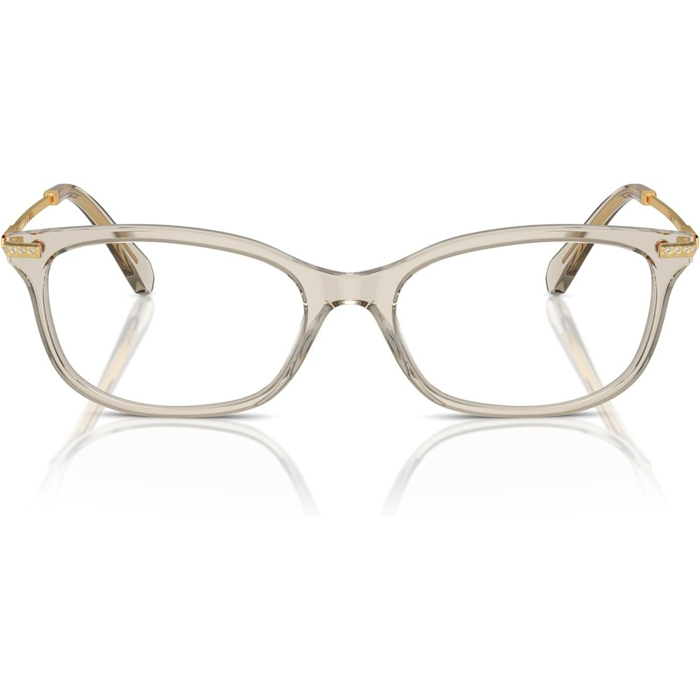 image:imageSwarovski womens Sk2017 Rectangular Prescription Eyewear FramesTransparent BeigeDemo Lens