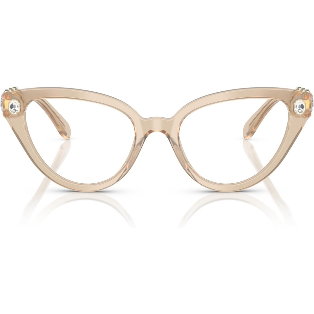 image:imageSwarovski womens Sk2028 Cat Eye Prescription Eyewear FramesMilky BeigeDemo Lens