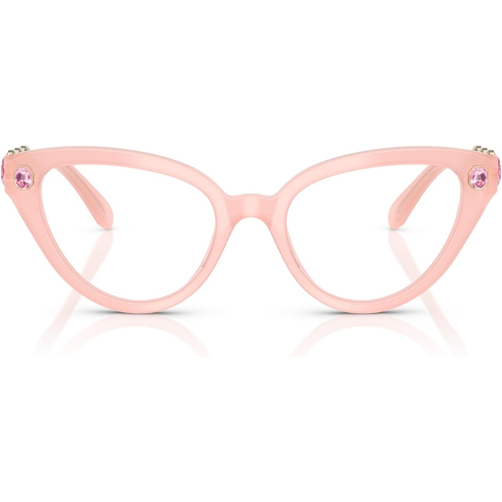 image:imageSwarovski womens Sk2028 Cat Eye Prescription Eyewear FramesMilky PinkDemo Lens