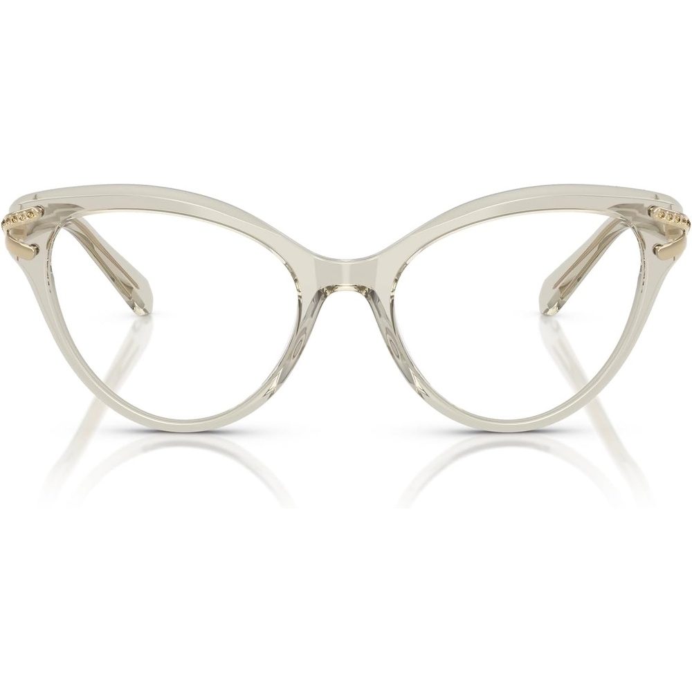 image:imageSwarovski womens Sk2030 Cat Eye Prescription Eyewear FramesTransparent BeigeDemo Lens