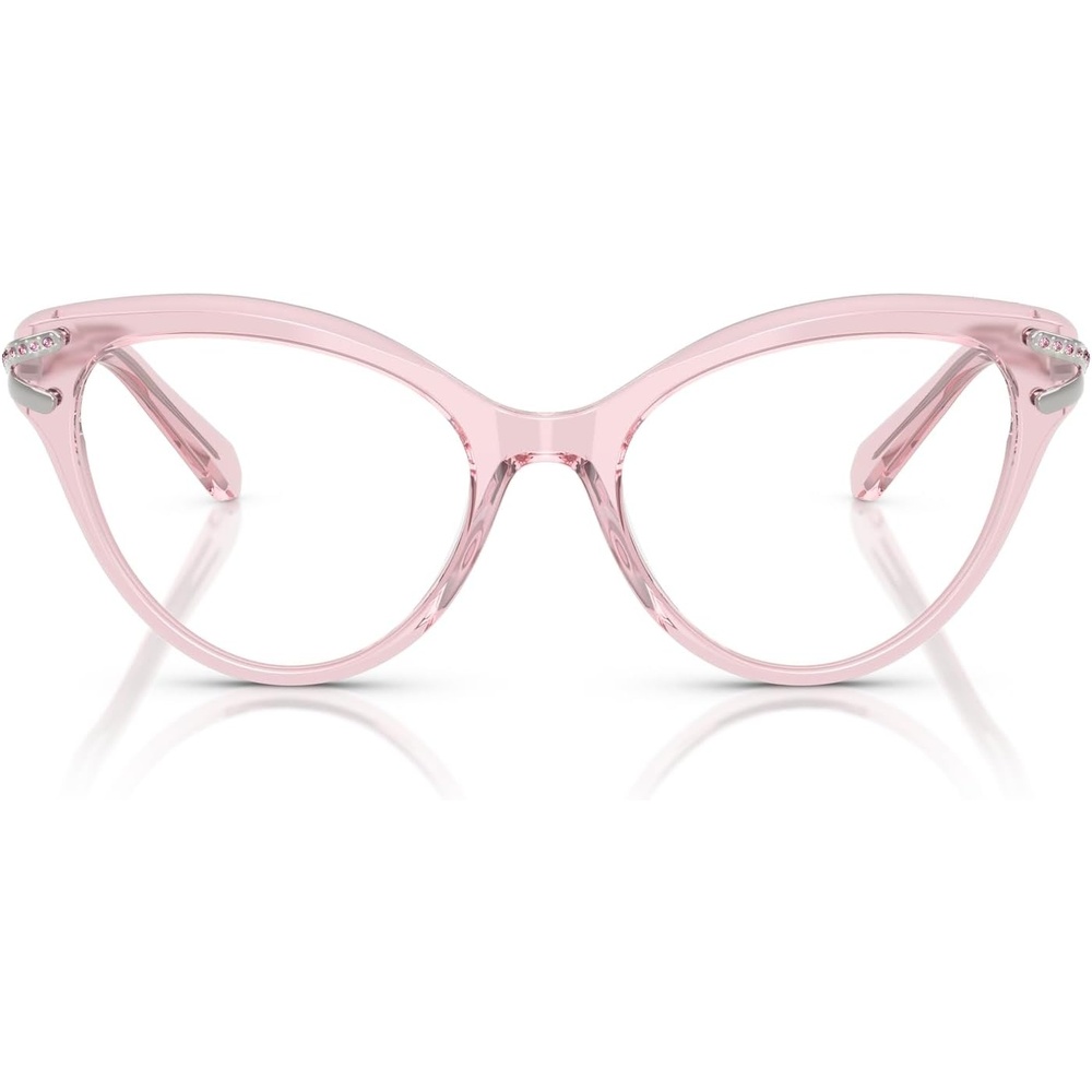 image:imageSwarovski womens Sk2030 Cat Eye Prescription Eyewear FramesTransparent PinkDemo Lens