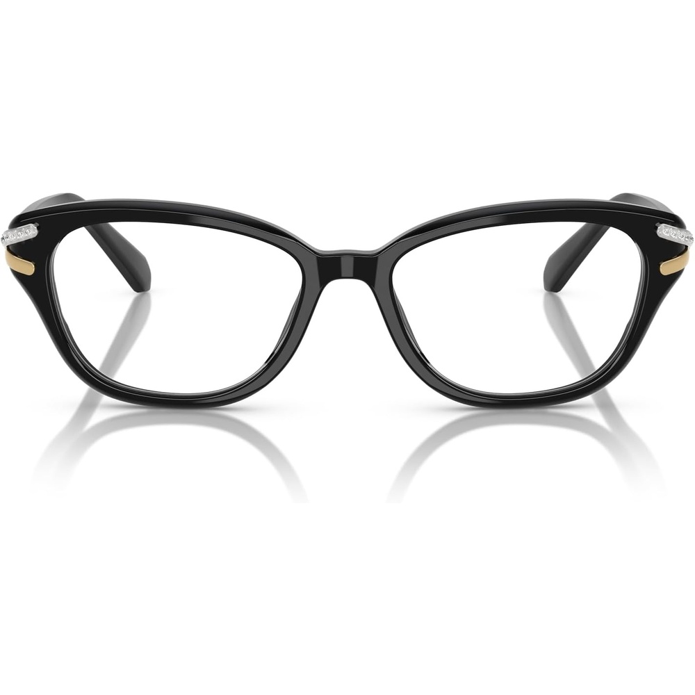 image:imageSwarovski womens Sk2032 Square Prescription Eyewear FramesBlackDemo Lens