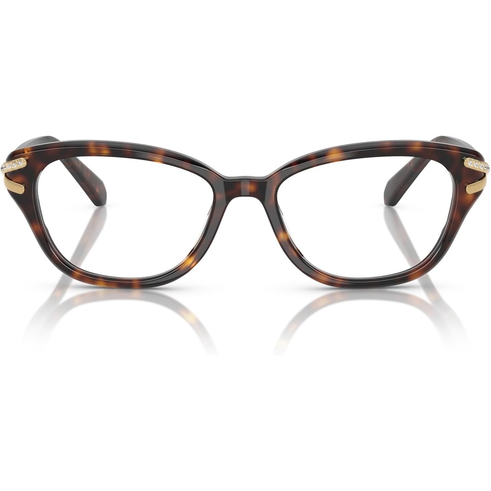 image:imageSwarovski womens Sk2032 Square Prescription Eyewear FramesHavanaDemo Lens