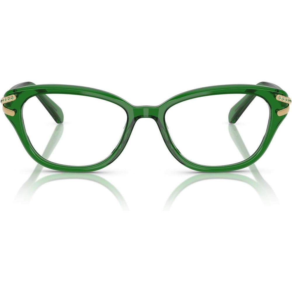image:imageSwarovski womens Sk2032 Square Prescription Eyewear FramesTransparent GreenDemo Lens