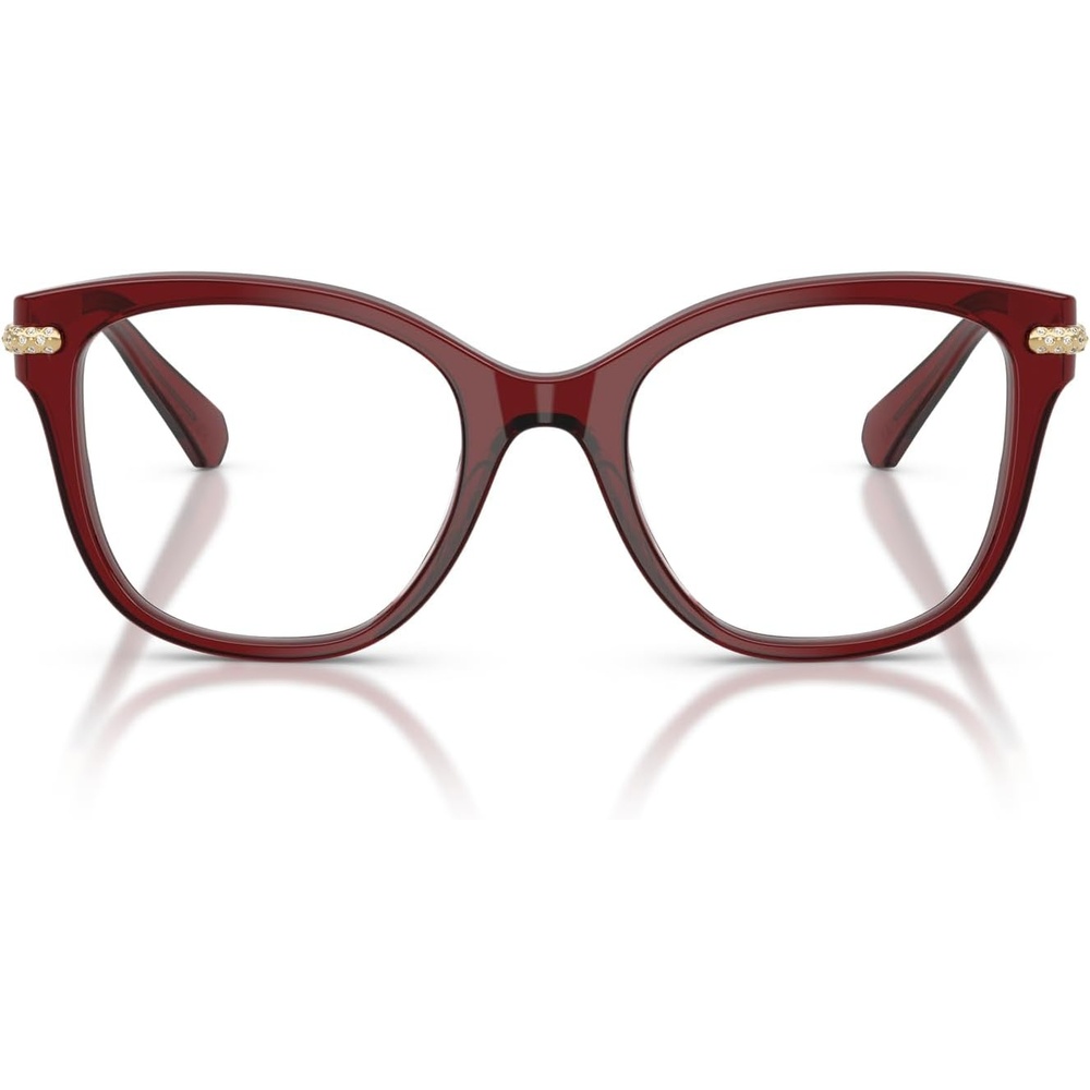 image:imageSwarovski womens Sk2044 Square Prescription Eyewear FramesTransparent BurgundyDemo Lens