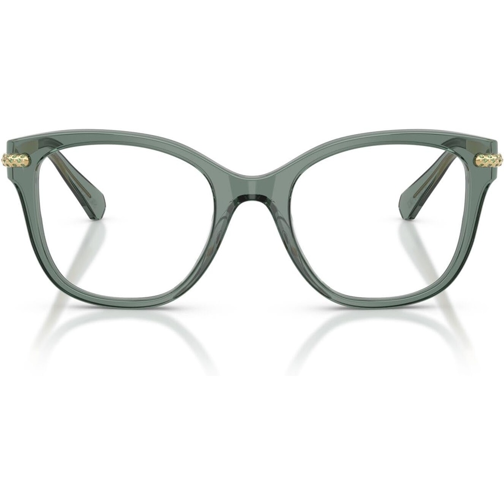image:imageSwarovski womens Sk2044 Square Prescription Eyewear FramesTransparent GreenDemo Lens