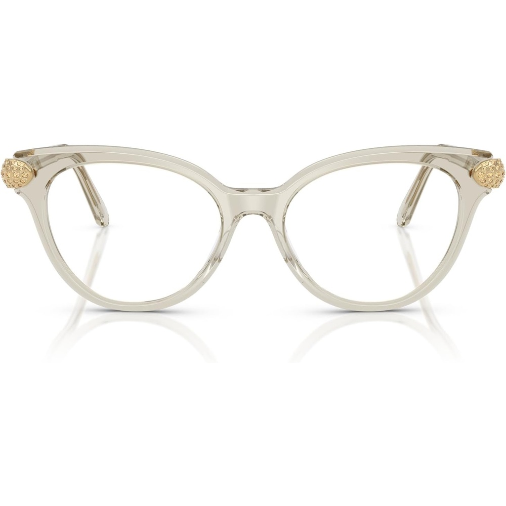 image:imageSwarovski womens Sk2046 Round Prescription Eyewear FramesTransparent BeigeDemo Lens