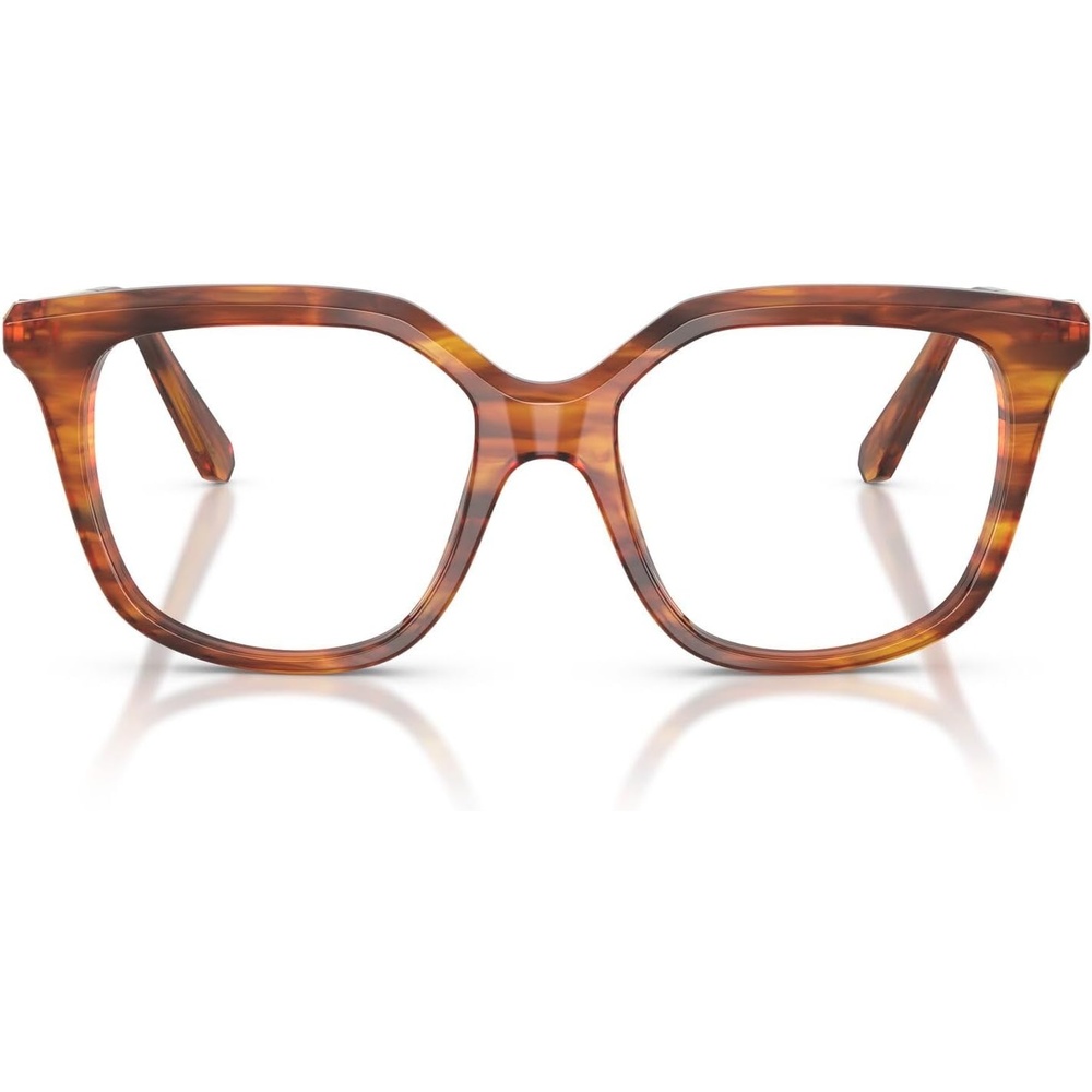 image:imageSwarovski womens Sk2059 Square Prescription Eyewear FramesStriped HavanaDemo Lens