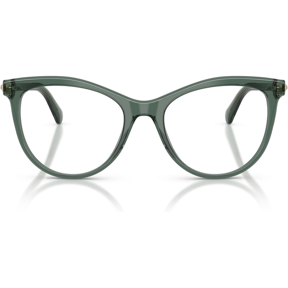 image:imageSwarovski womens Sk2064 Round Prescription Eyewear FramesTransparent GreenDemo Lens