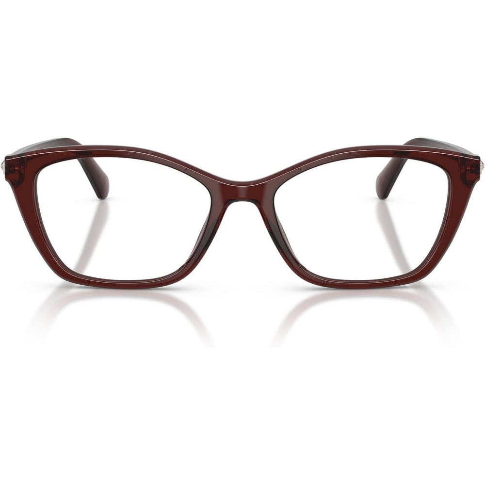 image:imageSwarovski womens Sk2065 Square Prescription Eyewear FramesTransparent BurgundyDemo Lens