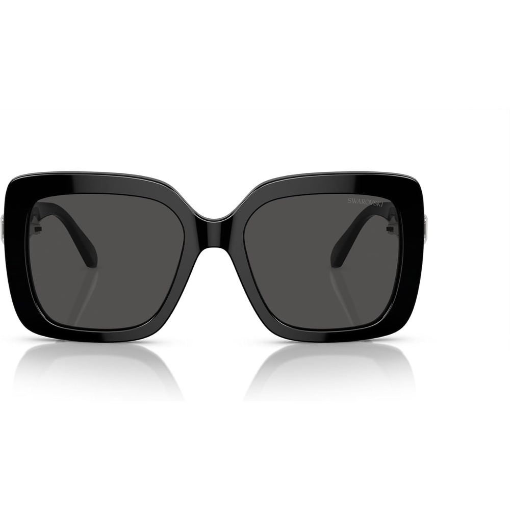 image:imageSwarovski womens Sk6001 Square SunglassesBlackDark Grey