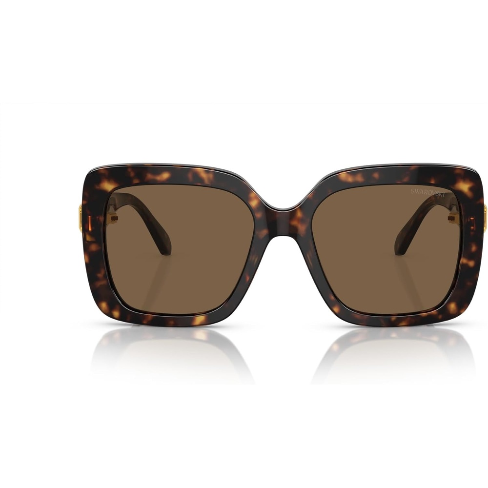 image:imageSwarovski womens Sk6001 Square SunglassesHavanaDark Brown