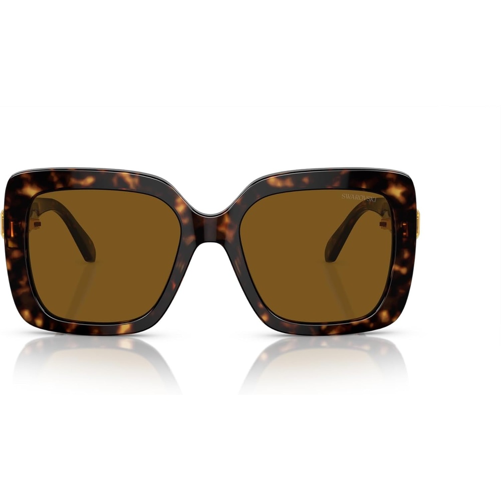 image:imageSwarovski womens Sk6001 Square SunglassesHavanaPolarized Brown