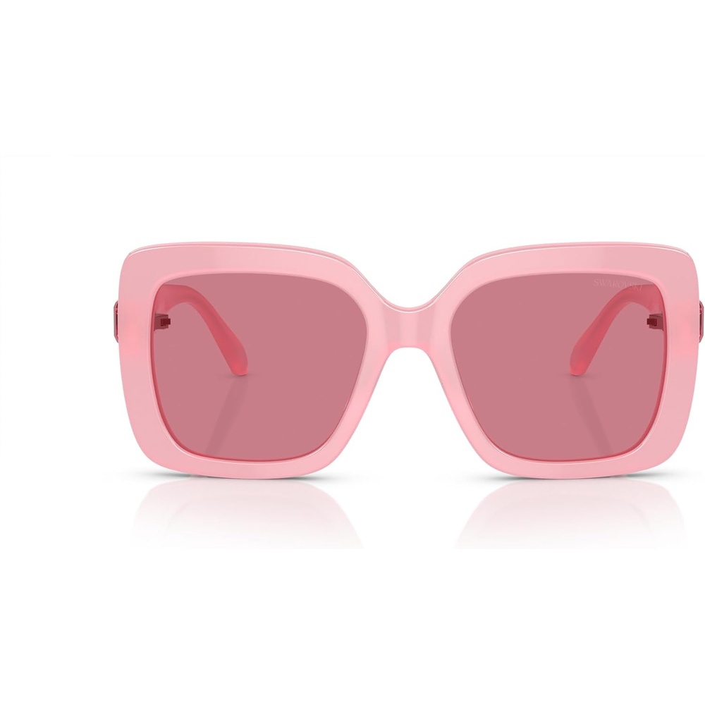 image:imageSwarovski womens Sk6001 Square SunglassesOpal PinkPink Internal Mirrored Silver