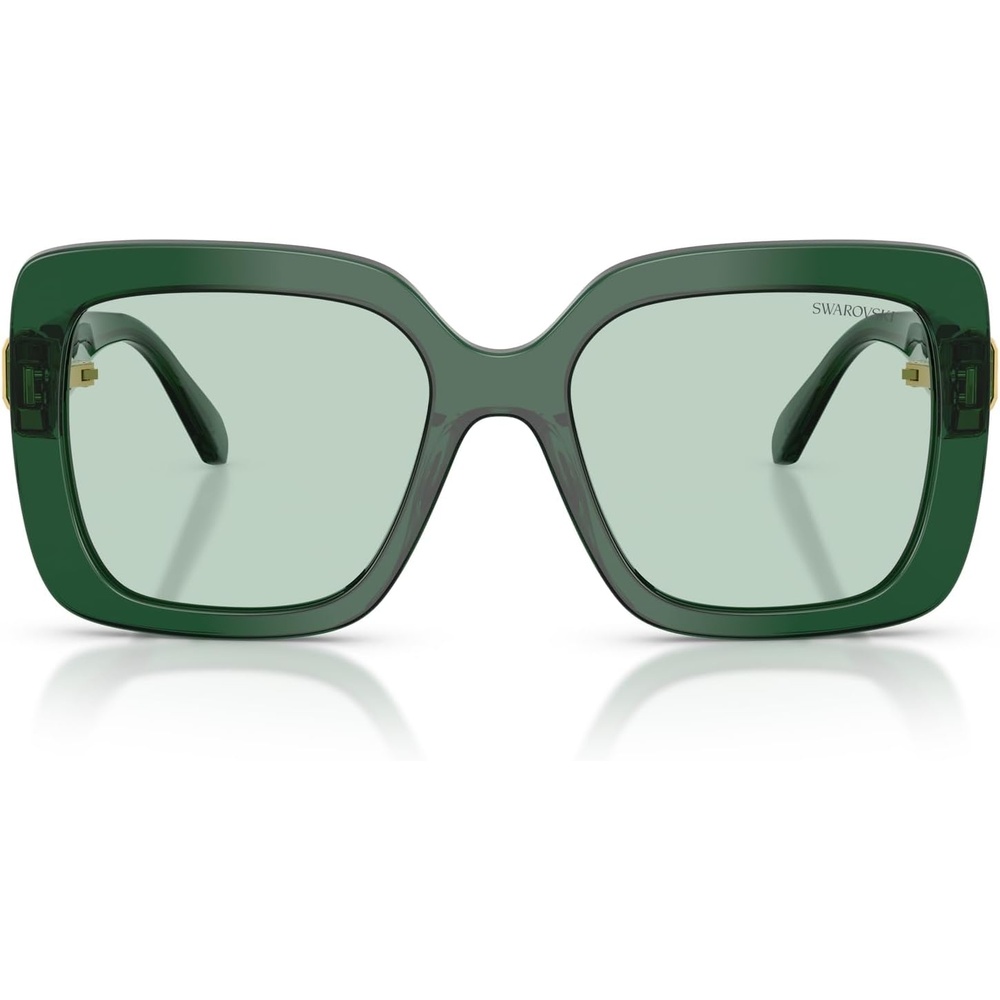 image:imageSwarovski womens Sk6001 Square SunglassesTransparent GreenTransition Green