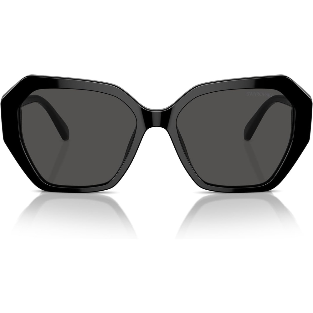 image:imageSwarovski womens Sk6017 Butterfly SunglassesBlackDark Grey