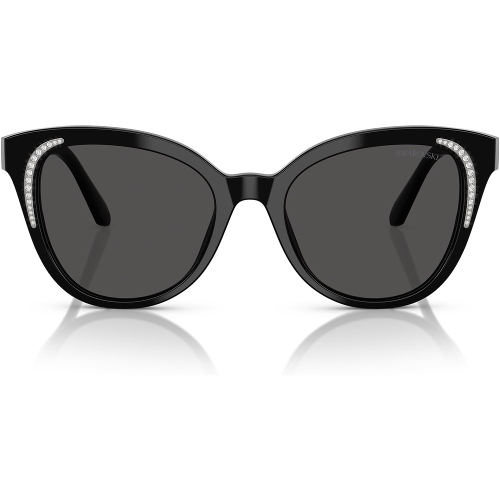 image:imageSwarovski womens Sk6031 Butterfly SunglassesBlackDark Grey