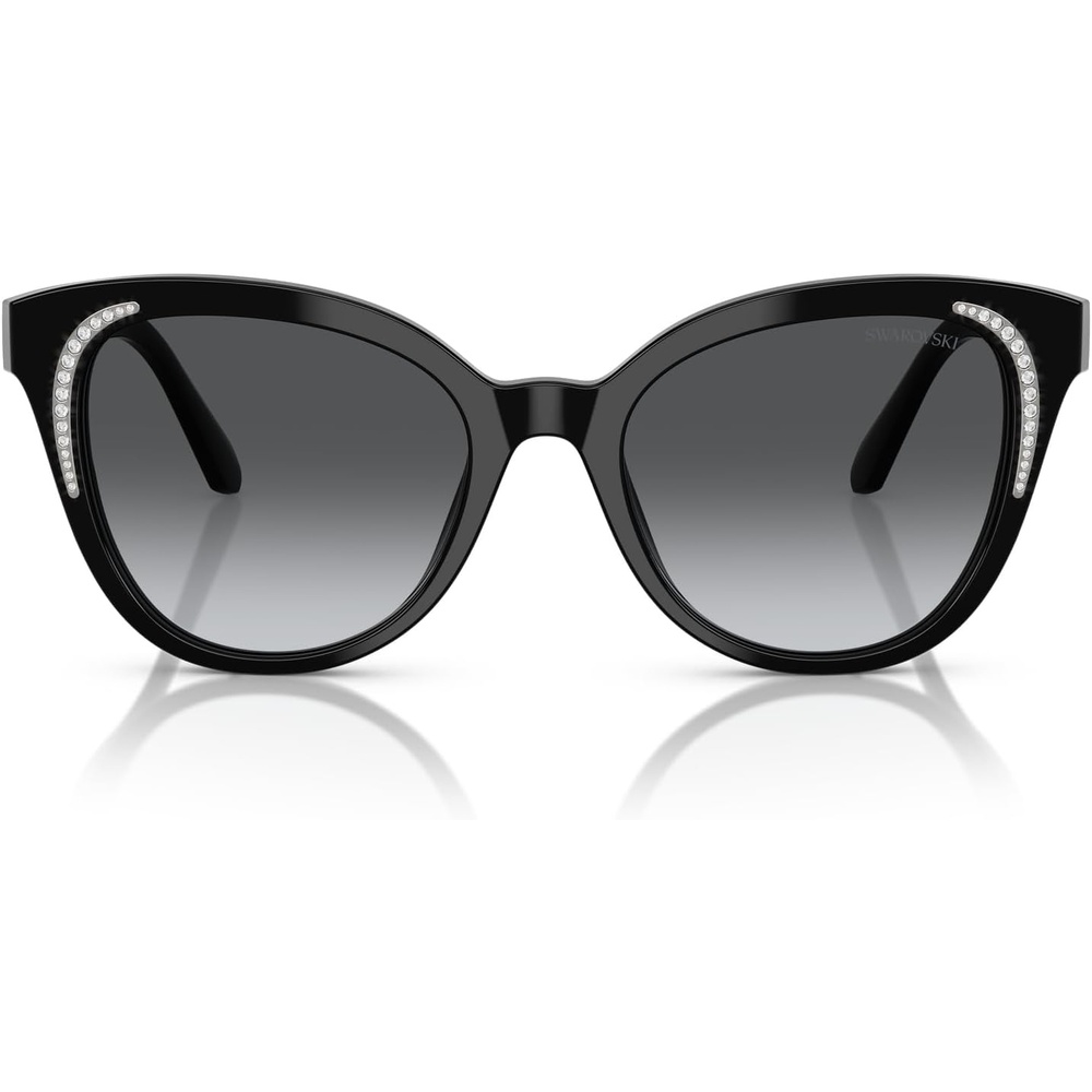 image:imageSwarovski womens Sk6031 Butterfly SunglassesBlackGradient Grey Polarized