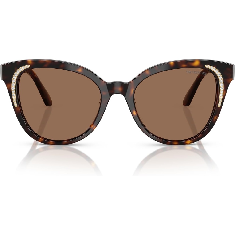 image:imageSwarovski womens Sk6031 Butterfly SunglassesDark HavanaDark Brown