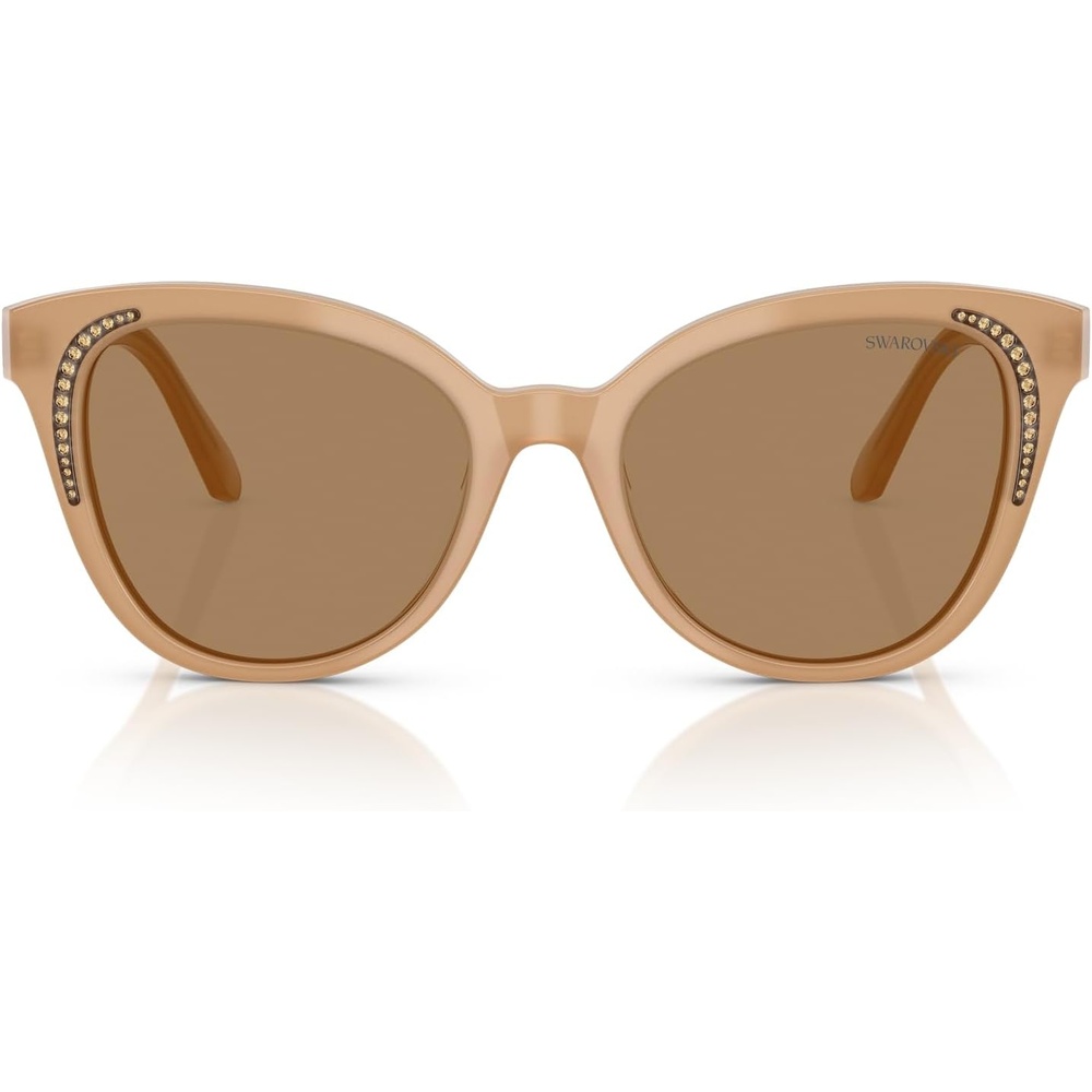 image:imageSwarovski womens Sk6031 Butterfly SunglassesMilky BeigeTransition Clear to Brown