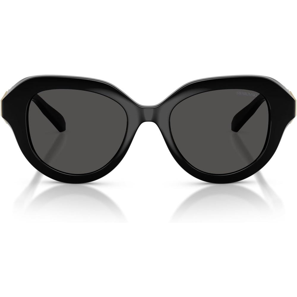 image:imageSwarovski womens Sk6037 Round SunglassesBlackDark Grey