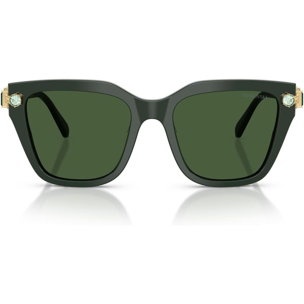 image:imageSwarovski womens Sk6041 Square SunglassesDark GreenDark Green