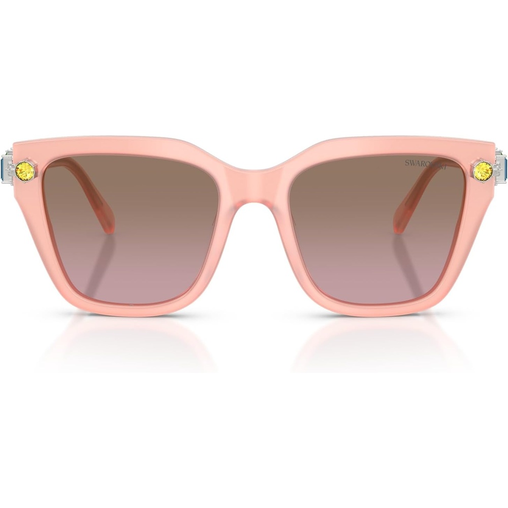 image:imageSwarovski womens Sk6041 Square SunglassesMilky PinkGradient Brown Gradient Pink
