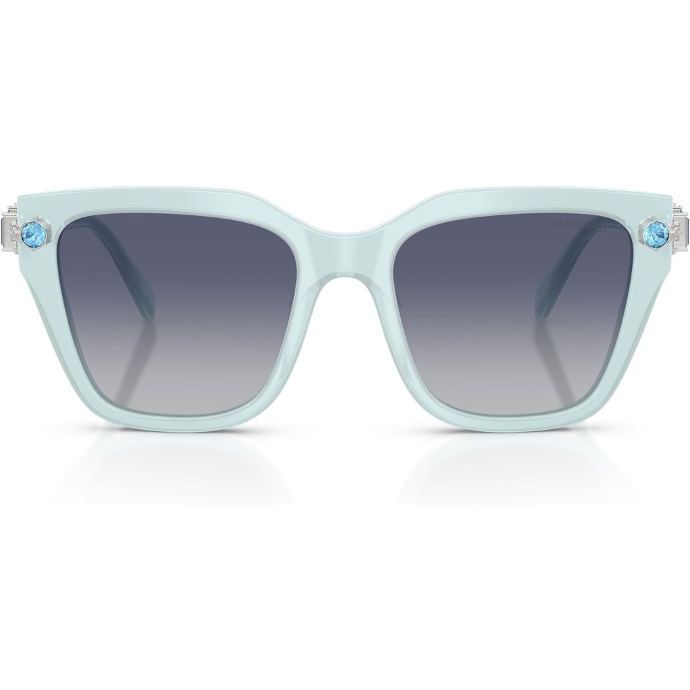 image:imageSwarovski womens Sk6041 Square SunglassesTransparent Light BlueGradient Blue