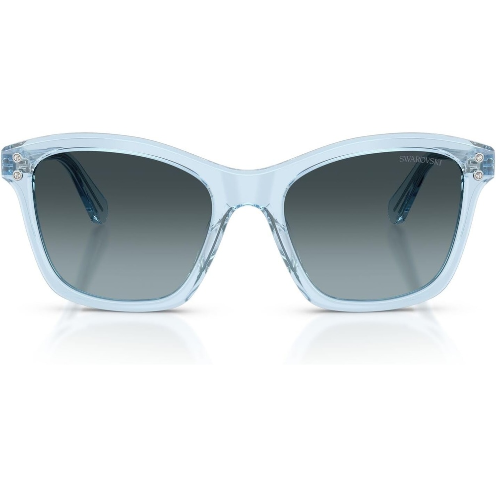 image:imageSwarovski womens Sk6063 Square SunglassesTransparent Light BlueGradient Blue