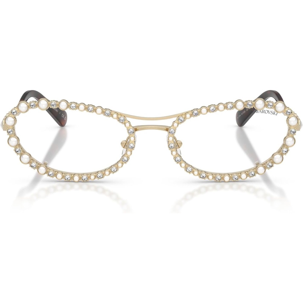 image:imageSwarovski womens Sk7044 Oval SunglassesPale GoldClear Blue Light Filter