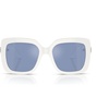 White/Light Blue Mirrored Silver