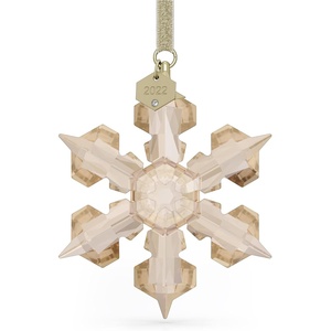SWAROVSKI Christmas Ornament, 2021 Annual Edition, Little Star, Small, Clear Crystal(2022 Annual Editions – Champagne)