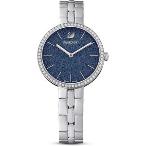 Swarovski Cosmopolitan Crystal Watch, Clear Crystals, Rose Gold Tone Finish, Swiss Made, Part of The Cosmopolitan Watch Collection(Blue Crystal)