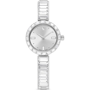 Swarovski Matrix Bangle Watch, Swiss Made, Crystal Bracelet, Silver Tone, Stainless Steel(Clear Crystal)